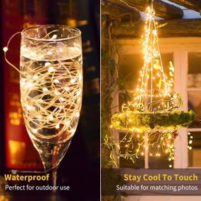 img 3 attached to 🌟 Versatile 6 Pack LED Fairy Lights - Battery Operated Waterproof String Lights for DIY Wedding Party Bedroom Patio Christmas - 7ft Silver Wire with 20 Firefly Starry Moon Lights - Warm White