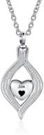 💎 luxurious glittering teardrop crystal cremation urn necklace for human & pet ashes - heartfelt memorial keepsake pendant jewelry logo