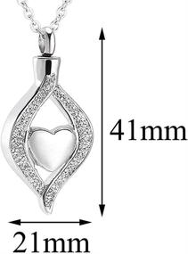 img 1 attached to 💎 Luxurious Glittering Teardrop Crystal Cremation Urn Necklace for Human & Pet Ashes - Heartfelt Memorial Keepsake Pendant Jewelry