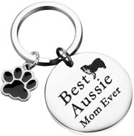 🐾 aussie-inspired bleouk australian shepherd keychain: perfect gift for aussie dog mom owners and lovers logo