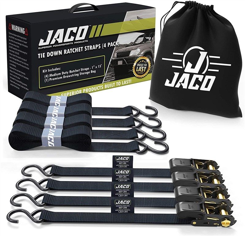 jaco ratchet down straps pack logo