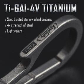 img 2 attached to 🔑 Titanium EDC Keychain Clip with Bottle Opener - KeyUnity KM01: Quick Release Carabiner Key Ring Holder for Men