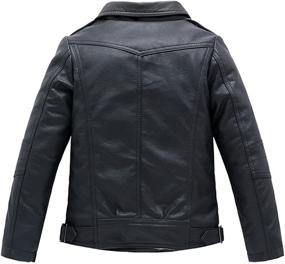 img 3 attached to 🧥 LJYH Boys' Collar Motorcycle Leather Clothing: Trendy Jackets & Coats for Children