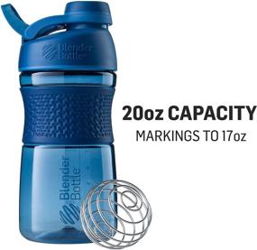 img 3 attached to 🥤 BlenderBottle SportMixer Twist Cap Tritan Grip Shaker Bottle, 20-Ounce - Ultimate White Shaker for Mixing Protein Drinks