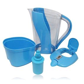 img 3 attached to Naples Naturals 109X2 Alkaline Water Filter Pitcher - Removes Chlorine And Contaminants Plus Increases PH (Blue) (AOK109-BLU-02)