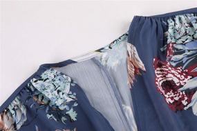 img 2 attached to Womens Floral Kimono Cardigans Sleeve Women's Clothing and Swimsuits & Cover Ups