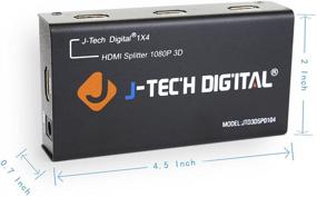 img 2 attached to 🔌 J-Tech Digital TM HDMI 1x4 Splitter Ver 1.3 - Full HD 1080P, Deep Color, HD Audio, Max Bandwidth 10.2Gbps