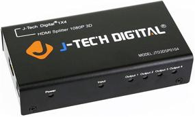 img 4 attached to 🔌 J-Tech Digital TM HDMI 1x4 Splitter Ver 1.3 - Full HD 1080P, Deep Color, HD Audio, Max Bandwidth 10.2Gbps