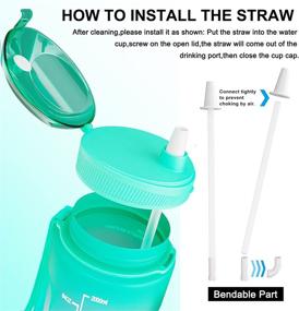 img 2 attached to BOTINDO Large 75oz Motivational Water Bottle: Stay Hydrated with Time Marker & Straw, Ideal for Fitness, Gym, Camping & Outdoor Sports