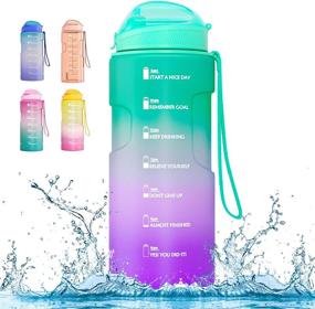 img 4 attached to BOTINDO Large 75oz Motivational Water Bottle: Stay Hydrated with Time Marker & Straw, Ideal for Fitness, Gym, Camping & Outdoor Sports