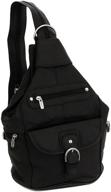 🎒 medium size tear drop sling backpack purse shoulder bag in women's leather with 7 convertible pockets logo