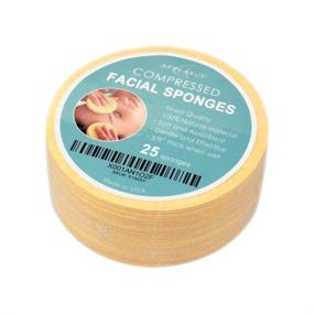 img 4 attached to 🌿 APPEARUS Compressed Natural Cellulose Facial Sponges - Face Sponge for Facial Cleansing and Exfoliating (25 Count), Made in USA - Cosmetic Spa Sponges (Natural)