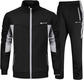 img 4 attached to YSENTO Sweatsuits Jackets Athletic Pockets Sports & Fitness