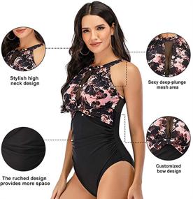 img 3 attached to Cromi Bathing Control Swimsuits Swimsuit Women's Clothing
