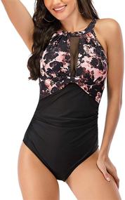 img 4 attached to Cromi Bathing Control Swimsuits Swimsuit Women's Clothing