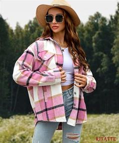 img 3 attached to 👩 Cozy Family Womens Shacket Jacket: Stylish Flannel Girls' Clothing Must-Have