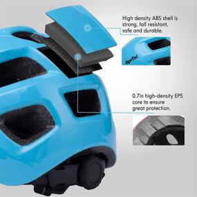 img 2 attached to 🚴 Kids Bike Helmet: Adjustable & Lightweight Cycling Helmet with Removable Liners for 3-14 Years Old Boys and Girls