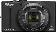 📷 nikon coolpix s8200 16.1 mp cmos digital camera | 14x optical zoom nikkor ed glass lens | full hd 1080p video (black) | discontinued by manufacturer logo