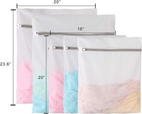 img 3 attached to 🧺 5 Pack Mesh Laundry Bags - 2 Sizes Fine Mesh Wash Bags with Strong Zippers - Ideal for Washing Machine, Travel, Lingerie, Sweaters, Garments, and Undergarments