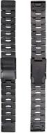 🕶️ abanen titanium watch bands for garmin fenix 6/fenix 5 - quick release 22mm metal wrist strap with stainless steel buckle - compatible with fenix 6 pro/sapphire/solar, fenix 5 plus, and instinct - black logo
