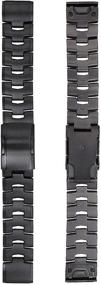 img 4 attached to 🕶️ Abanen Titanium Watch Bands for Garmin Fenix 6/Fenix 5 - Quick Release 22mm Metal Wrist Strap with Stainless Steel Buckle - Compatible with Fenix 6 Pro/Sapphire/Solar, Fenix 5 Plus, and Instinct - Black