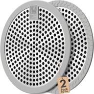 🛁 premium stainless steel and silicone hair catcher for shower and bathtub drains - practical drain cover and protector for bathroom & kitchen - grey, 2-pack, 4.5-inch size logo