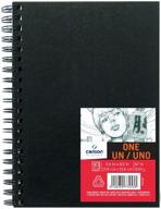 📚 canson one art book paper pad: smudge resistant sketch book with wire binding - 67 lb, 5.5 x 8.5 inch, 80 sheets logo