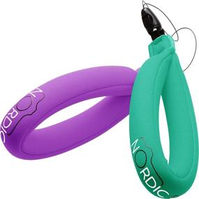 img 4 attached to Nordic Flash Waterproof Camera Float - Set of 2 - Turquoise & Purple