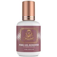 💖 forabeli pink gel lash remover - eyelash extension dissolver, professional eyelash glue remover with fast 60 second adhesive dissolution time, 15 ml logo