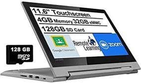 img 3 attached to 💻 2021 Ноутбук Lenovo Flex 3 с сенсорным экраном HD 11,6 дюйма - четырехъядерный процессор, 4 ГБ ОЗУ, 160 ГБ пространства, Bluetooth, веб-камера, HDMI, USB-C - ОС Chrome