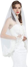 img 4 attached to Elegant Wedding Bridal Applique Fingertip Length Accessories - Perfect for Special Occasions