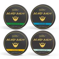 🧔 ultimate beard balm set: 4 scents of natural wax for grooming, softening, and conditioning. perfect fathers day gift for dad, husband, boyfriend logo