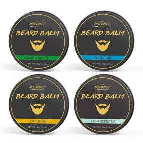 img 4 attached to 🧔 Ultimate Beard Balm Set: 4 Scents of Natural Wax for Grooming, Softening, and Conditioning. Perfect Fathers Day Gift for Dad, Husband, Boyfriend