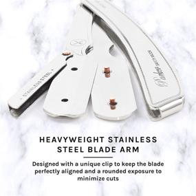 img 2 attached to Parker SRX Heavy Duty Professional Straight Edge Barber Razor Kit - 100% Stainless Steel with 5 Premium Blades, Ideal for Barbershops and Shave Parlors