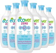🍽️ ecover zero dish soap fragrance free: 6-pack of 25 ounce bottles logo