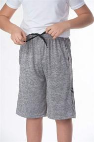 img 2 attached to 🏀 5-Pack Youth Dry-Fit Active Athletic Basketball Gym Shorts with Pockets for Boys & Girls