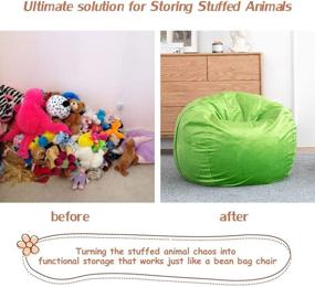img 3 attached to Stuffed Animal Storage BeanBag Organizing