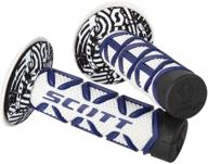 scott sports blue/white diamond motorcycle grips 219626-1006 logo