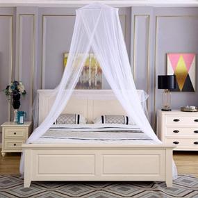 img 4 attached to 🛏️ Enhance Your Bedroom with Tebery Luxury Bed Canopy Mosquito Net - Quick & Easy Installation, Carry Bag Included, 2 Entries