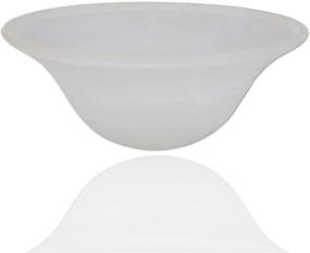 img 4 attached to 🔳 Alabaster White Glass Lamp Shade - Replacement for Floor Lamps - Glass Lamp Shade for Floor Lamp - Floor Lamp Shade - Light Fixture Replacement Shade - New Safe Ship Packaging (White Marble)