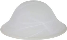 img 3 attached to 🔳 Alabaster White Glass Lamp Shade - Replacement for Floor Lamps - Glass Lamp Shade for Floor Lamp - Floor Lamp Shade - Light Fixture Replacement Shade - New Safe Ship Packaging (White Marble)