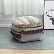 riarevt unstuffed ottoman footstool knitted home decor logo