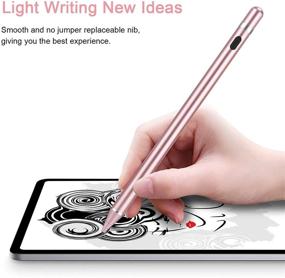 img 2 attached to 🌹 Rose Stylus Digital Pen for Touch Screens - Active Pencil Fine Point for iPhone, iPad, and Other Tablets - Handwriting and Drawing Compatible