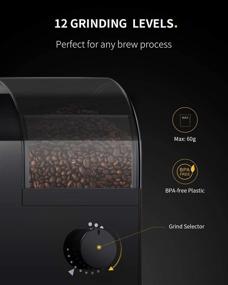 img 3 attached to ☕ SHARDOR Электрическая кофемолка с промельками : точное помолотие с 14 режимами для эспрессо, французской прессы и других - в комплекте щетка для чистки!