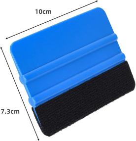 img 3 attached to 🚗 Durable Black Felt Edge Vinyl Squeegee Tool 4-Inch: Car Vinyl Film Wrapping Decal & Window Tint Squeegee (Pack of 3) - Professional, Scratch-Free