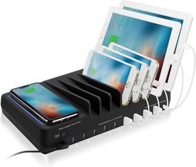 img 4 attached to 🔌 SIIG 10 Port USB Charging Station: Qi Wireless, USB-C Charging, Ambient Light Deck - iPhone, iPad, Samsung Galaxy, Google Nexus Compatible