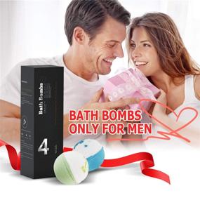 img 3 attached to Ultimate Bath Bombs for Men: Enhanced with Peppermint and Cologne Fragrance, No Stains! Epsom Salt Fizzers - Perfect Gifts for Him – Husband, Father, Boyfriend