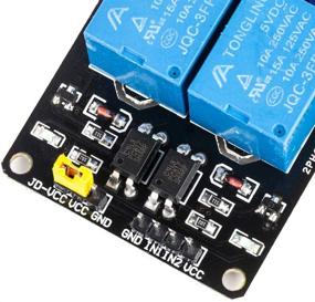 img 2 attached to 🌐 MCIGICM 2 Channel DC 5V Relay Module: Optocoupler Low Level Trigger Expansion Board for Arduino UNO R3, DSP, ARM, PIC, AVR, STM32, Raspberry Pi