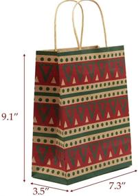 img 2 attached to 🎁 Lulu Home Christmas Paper Gift Bags with Handle - 24 Pieces Medium Kraft Bags with Assorted Prints for Party Favors