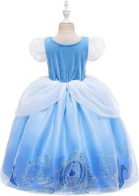 img 3 attached to Romys Collection Princess Cinderella Dress Up Dress: 👗 Transform into a Princess with this Magical Pretend Play Costume!